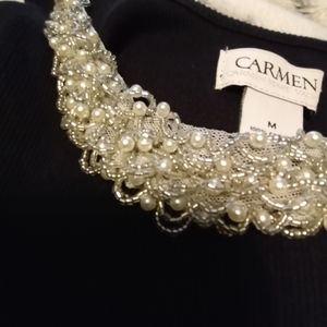 Carmen Marc Valvo Tank Top Size M